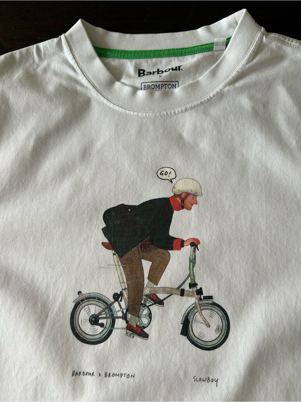 BARBOUR X BROMPTON  MR.SLOWBOY T-SHIRT SIZE MEDIUM